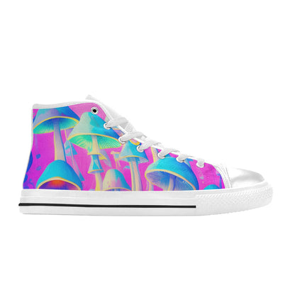 MEN'S Cc Mushroom Art 2 High Top Canvas Surreal Shoes
