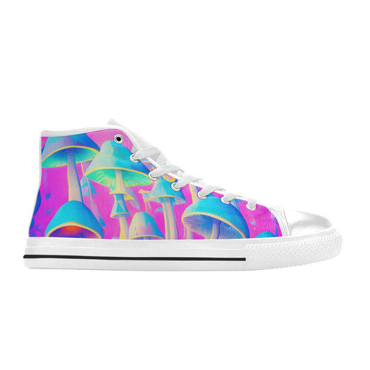 MEN'S Cc Mushroom Art 2 High Top Canvas Surreal Shoes