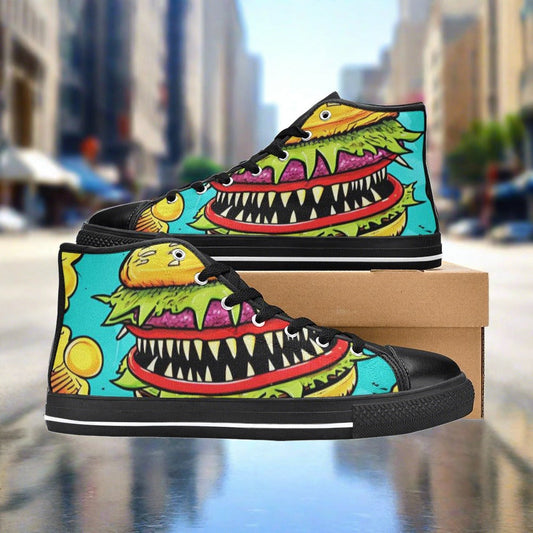 Cyberpunk Neon Electric Custom WOMEN Bold Art - Freaky Shoes | Custom Art Sneakers