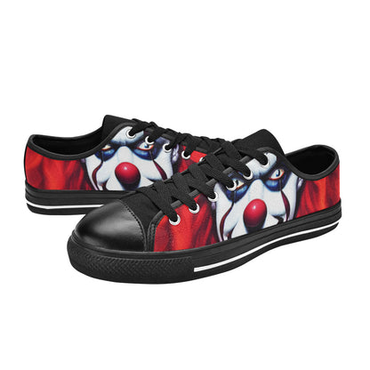 MEN'S Cc Evil Clown 1 Canvas Wallpaper Art Shoes