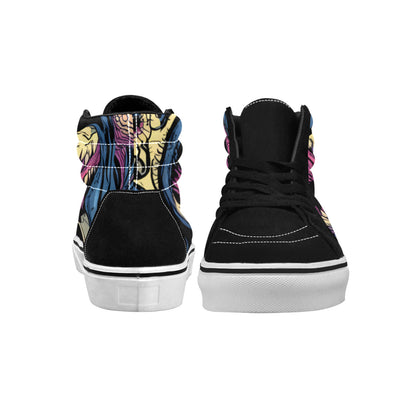WOMEN'S Demon Art Long Teeth High Top Skateboarding Dark Academia Sneakers