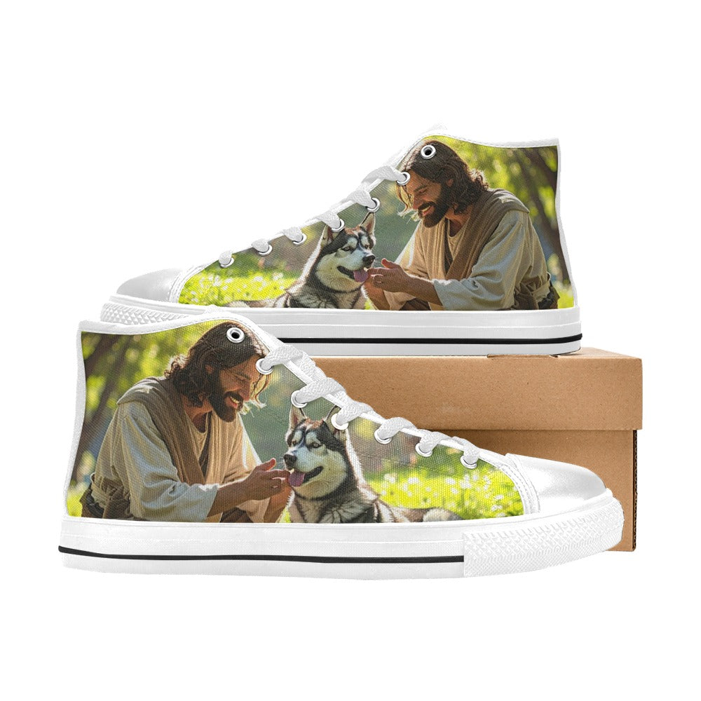 MEN'S Jesus_Ht_08 Men’S High Top Canvas Vivid Custom Sneakers