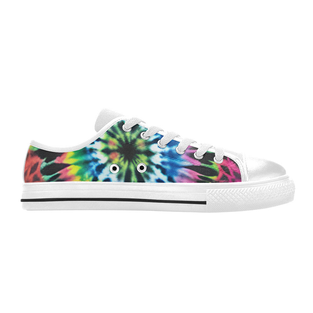 MEN'S Cc Tie Dye Art Canvas Vibrant Chaos Custom Shoes