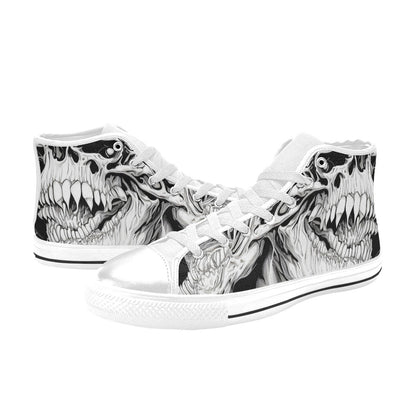 WOMEN'S Cc Demons Grey High Top Canvas Vivid Custom Shoes