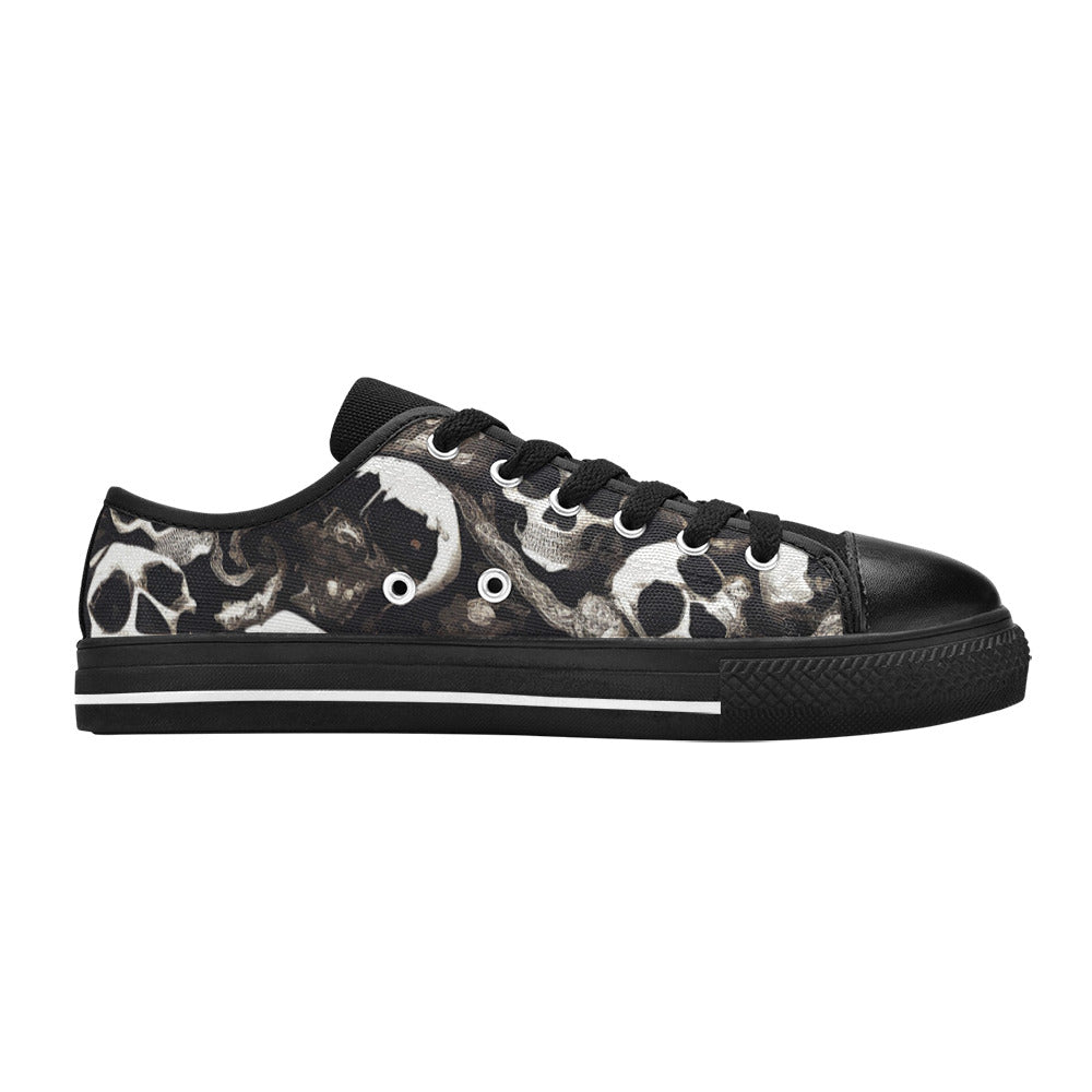 MEN'S Lots Skulls Canvas Wallpaper Art Custom Sneakers