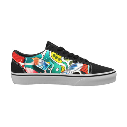 WOMEN'S Japanese Fish Art 4 Low Top Skateboarding Vivid Custom Shoes