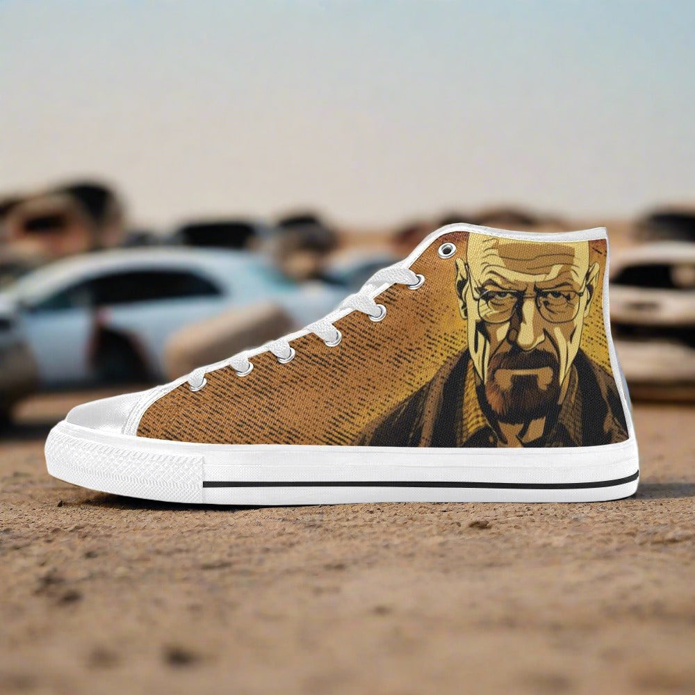 Egyptian Crimson Black Unique MEN Bold Art - Freaky Shoes | Custom Art Sneakers