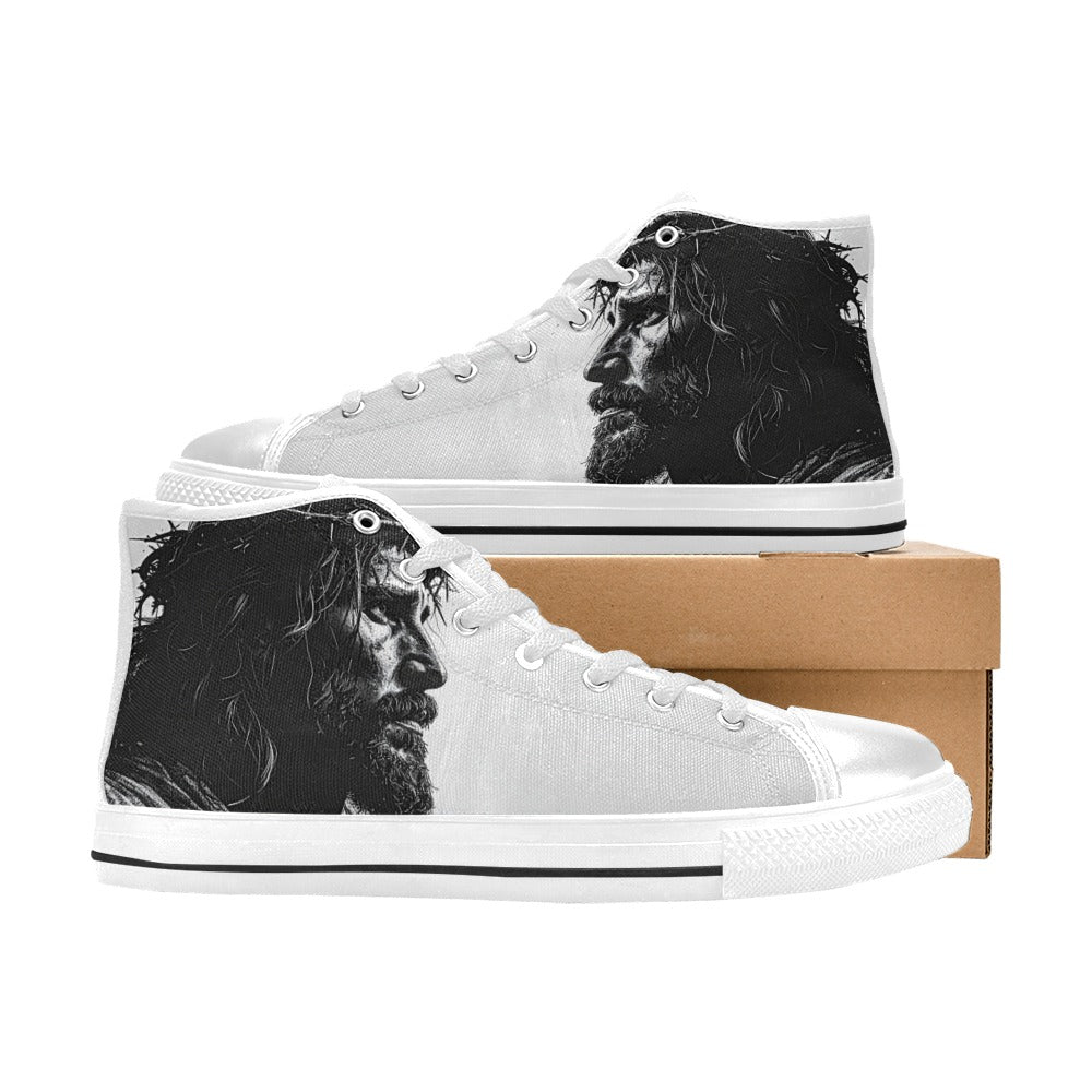 MEN'S Jesus_Ht_13 Men’S High Top Canvas Aesthetic Sneakers