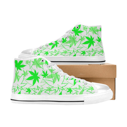 WOMEN'S Cc Weed 420 Art High Top Canvas Vivid Custom Sneakers