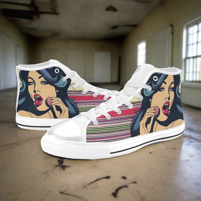 Phoenix Teal Gold Unique MEN Bold Art - Freaky Shoes | Custom Art Sneakers