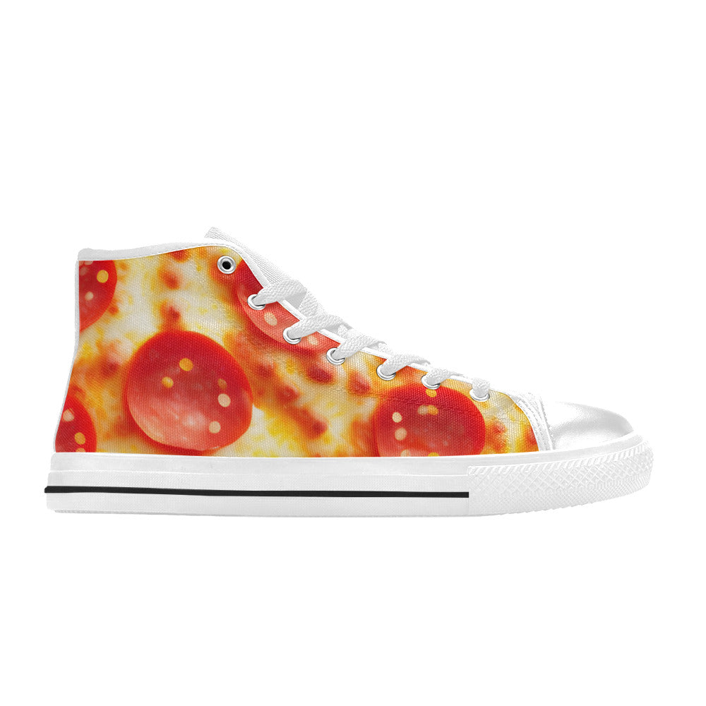 MEN'S Cc Pepperoni Pizza Cheese High Top Canvas Aesthetic Sneakers
