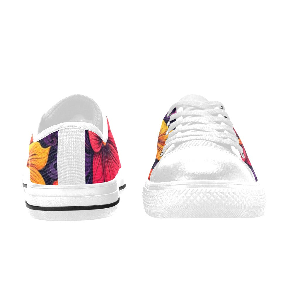 MEN'S Exotic Floral Weave Low Top Canvas Surreal Sneakers