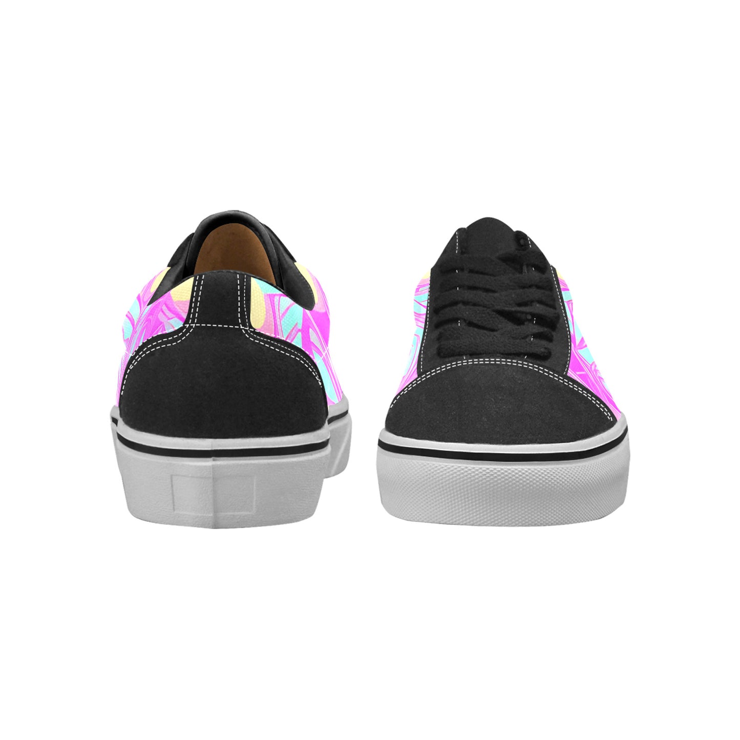 WOMEN'S Wall Eyes Trippy Art Low Top Skateboarding Aesthetic Shoes