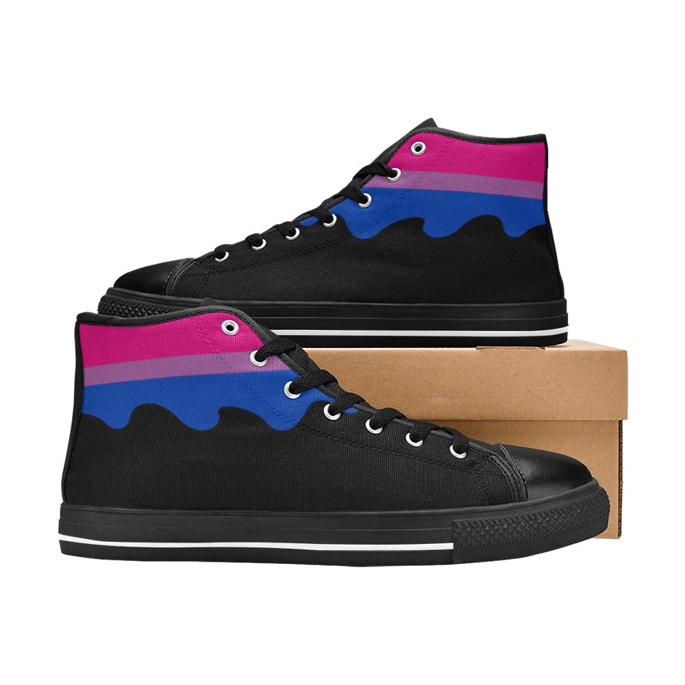 MEN'S Cc Pride Lgbt Bi High Top Canvas Y2K Shoes