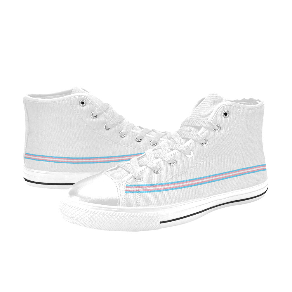 WOMEN'S Cc Pride Lgbt Transgender High Top Canvas Wallpaper Art Shoes
