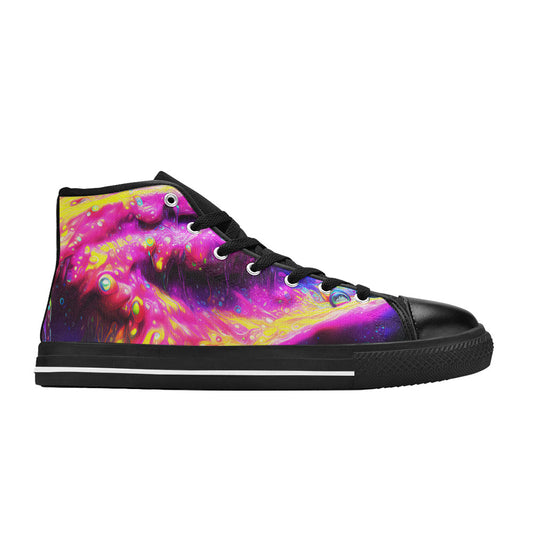 WOMEN'S Cc Acid Bath Drip High Top Canvas Grunge Sneakers