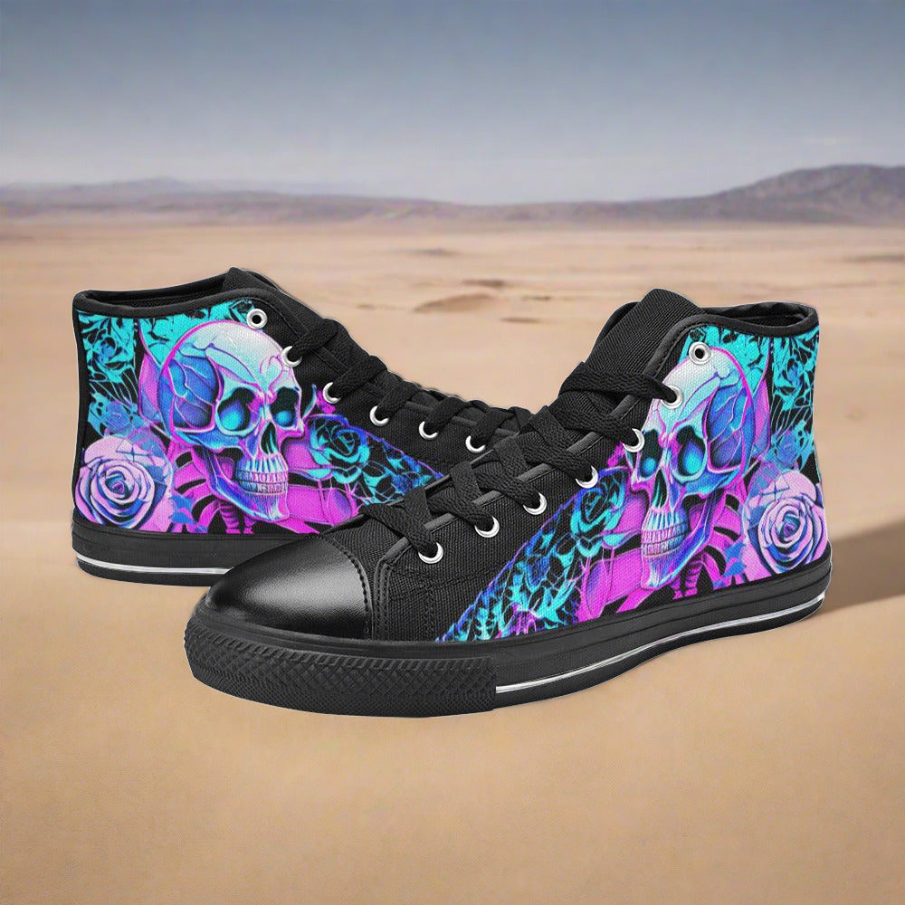 Aztec Silver Blue Wearable MEN Bold Art - Freaky Shoes | Custom Art Sneakers