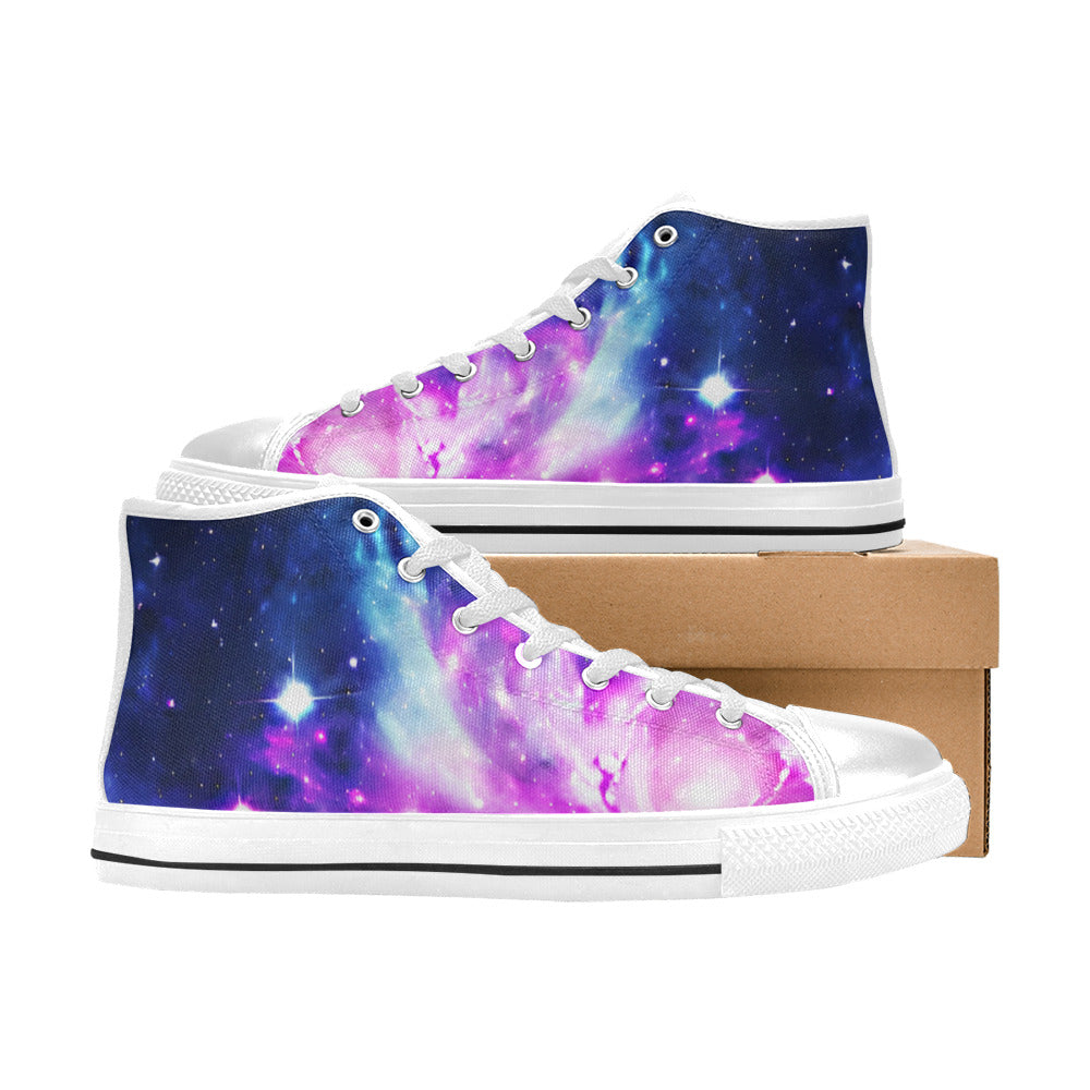 WOMEN'S Cc Galaxy Art Out High Top Canvas Surreal Sneakers