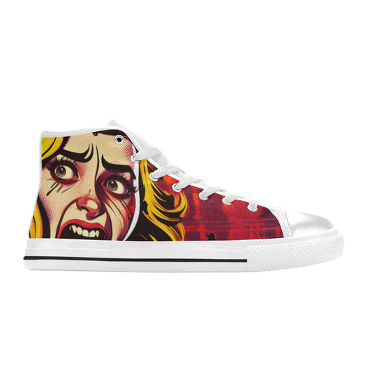 WOMEN'S Scream 1 High Top Canvas Aesthetic Custom Shoes