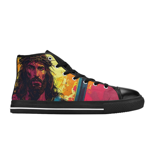 WOMEN'S Jesus_Ht_12 High Top Canvas Neon Fantasy Shoes