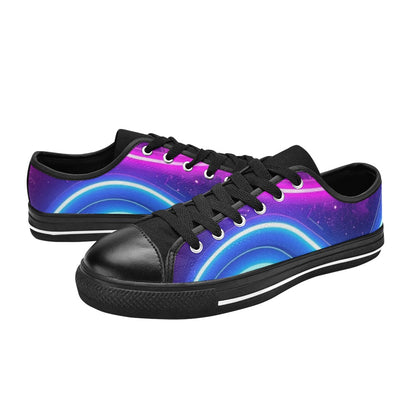 KIDS' 1980S Neon Cartoon Art Low Top Canvas Dreamcore Custom Sneakers