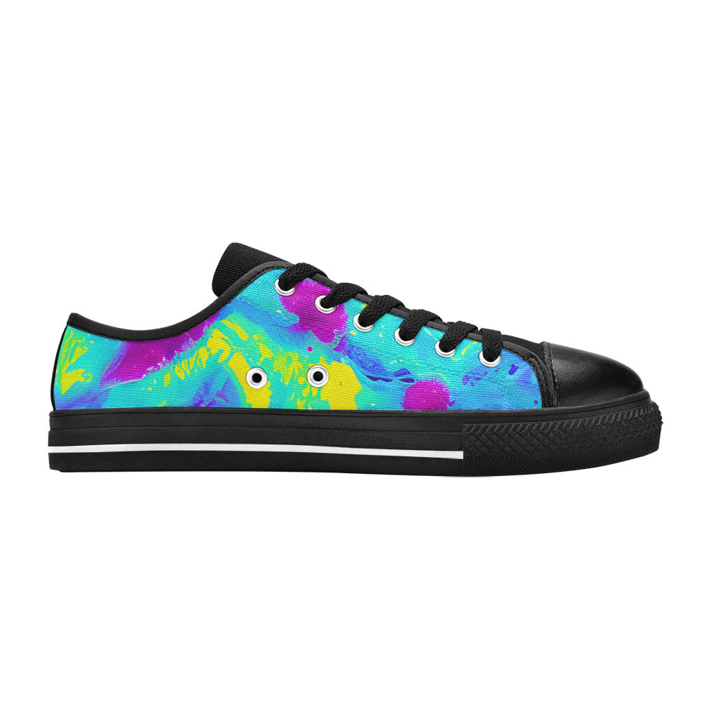 MEN'S Tie Dye Splash Retro Canvas Cottagecore Custom Shoes