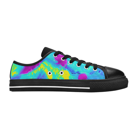 MEN'S Tie Dye Splash Retro Canvas Cottagecore Custom Shoes