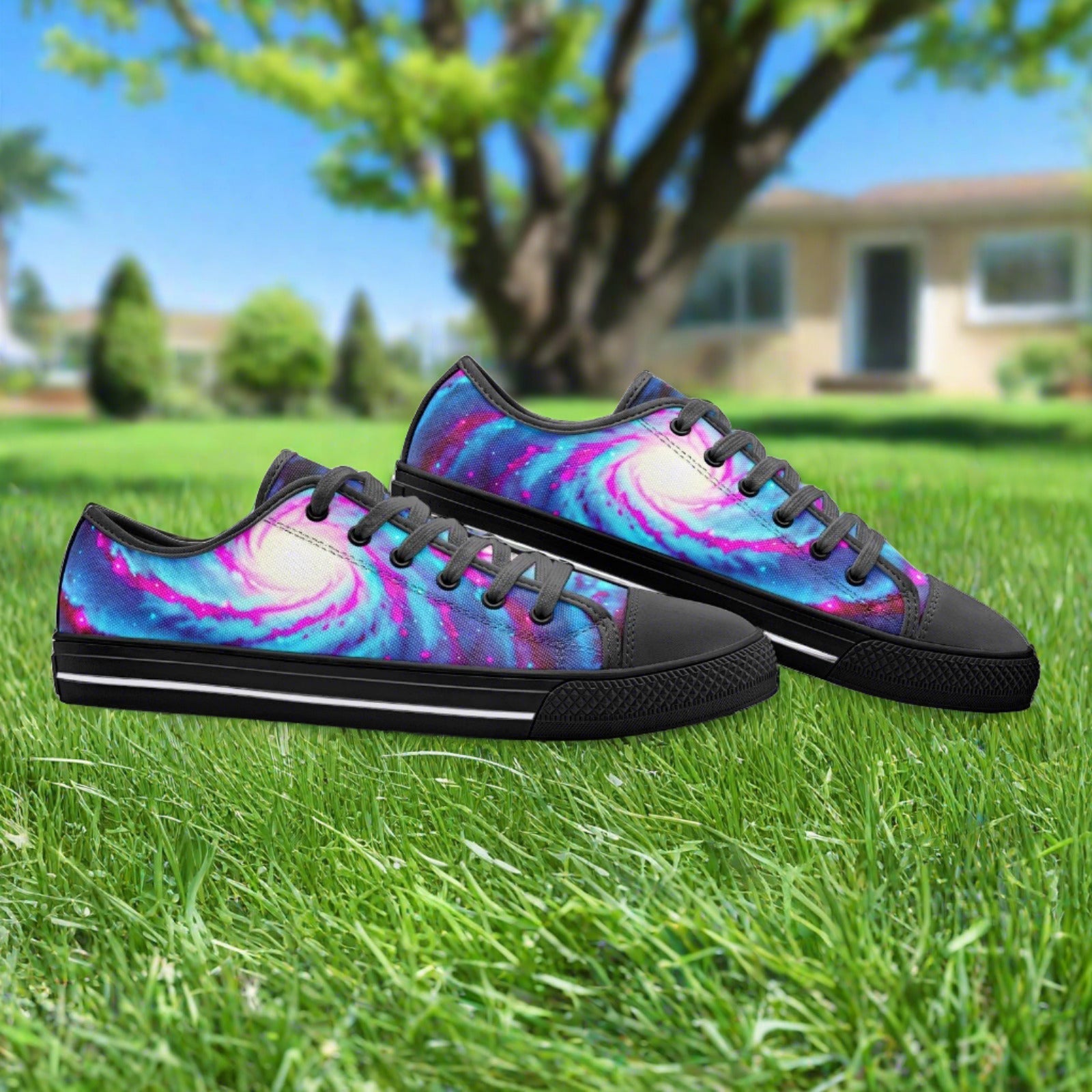 Monarch Neon Electric Vivid Bold Art - Freaky Shoes | Custom Art Sneakers