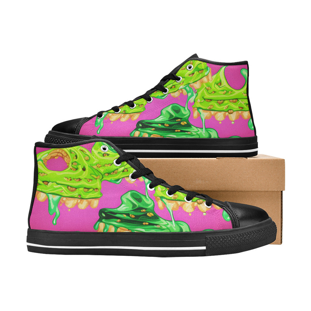 MEN'S Cc Ice Cream Art High Top Canvas Neon Fantasy Sneakers