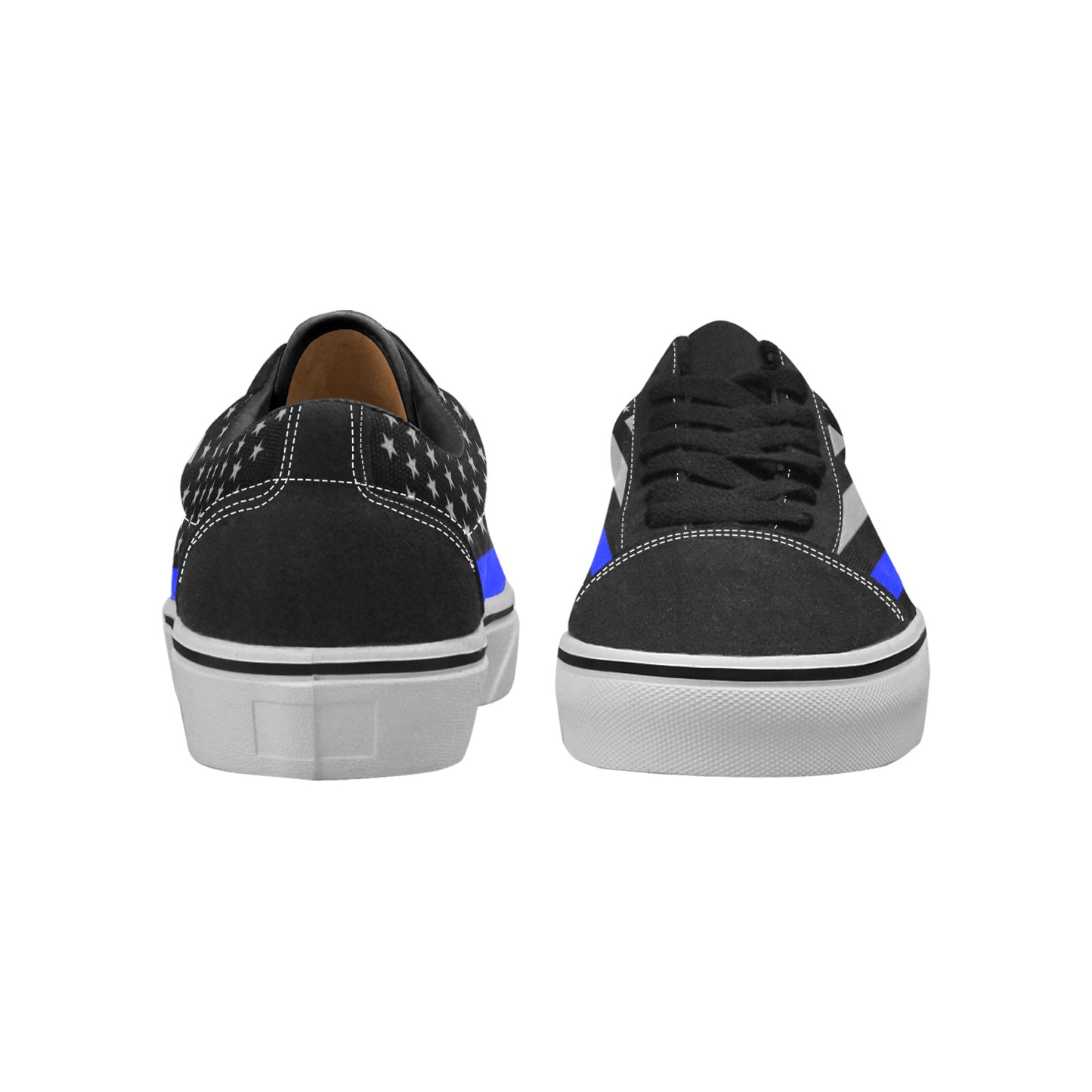 MEN'S Thin Blue Line Flag Low Top Skateboarding Dark Academia Shoes