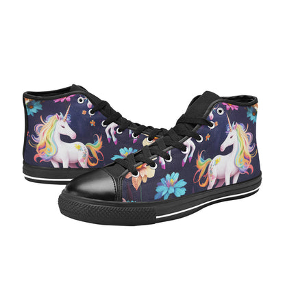 WOMEN'S Unicorns Please 2 High Top Canvas Aesthetic Sneakers