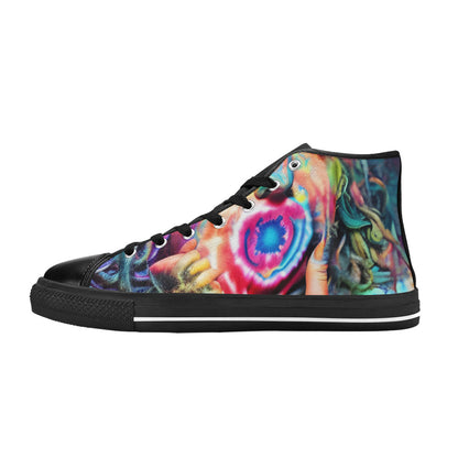 MEN'S Cc Tie Dye Woman High Top Canvas Surreal Shoes