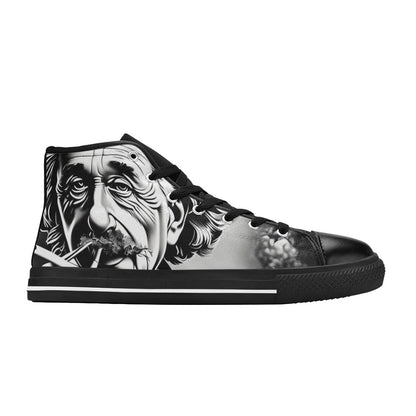 WOMEN'S 420 Einstein Art High Top Canvas Aesthetic Custom Sneakers