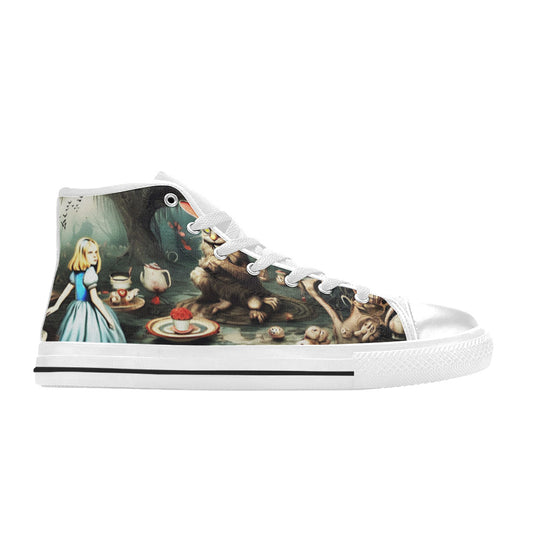 MEN'S Creepy World Wonderland Men’S High Top Canvas Aesthetic Custom Sneakers