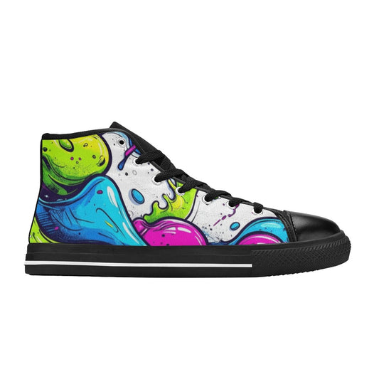 MEN'S Acid Wash Cartoon Art High Top Canvas Dark Academia Sneakers