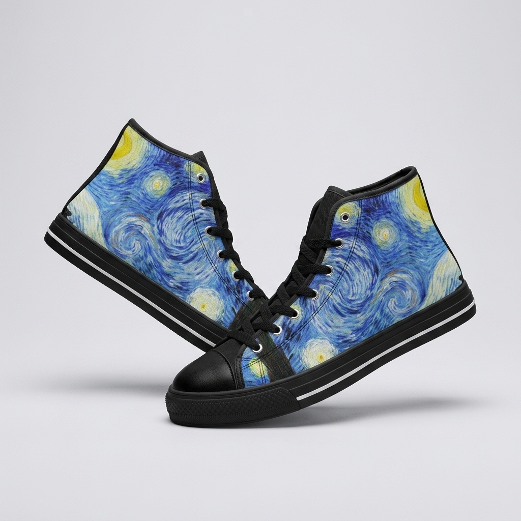 MEN'S Starry Night Custom Sneakers (II) | Freaky Shoes®