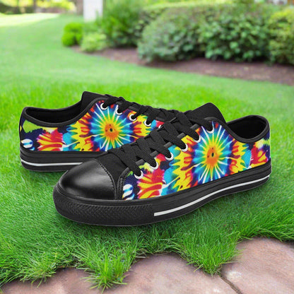 Butterfly Rainbow Navy Indigo Custom WOMEN Bold Art - Freaky Shoes | Custom Art Sneakers