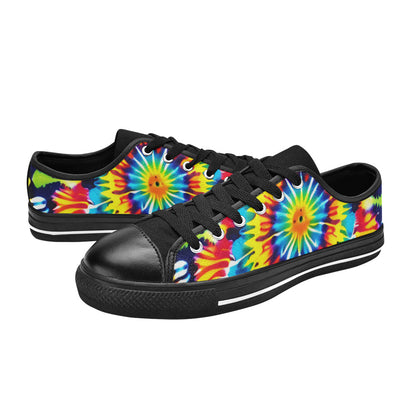 WOMEN'S Tie Dye Art Canvas Aesthetic Custom Sneakers