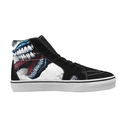 MEN'S Demon Art Long Teeth High Top Skateboarding Vivid Custom Shoes