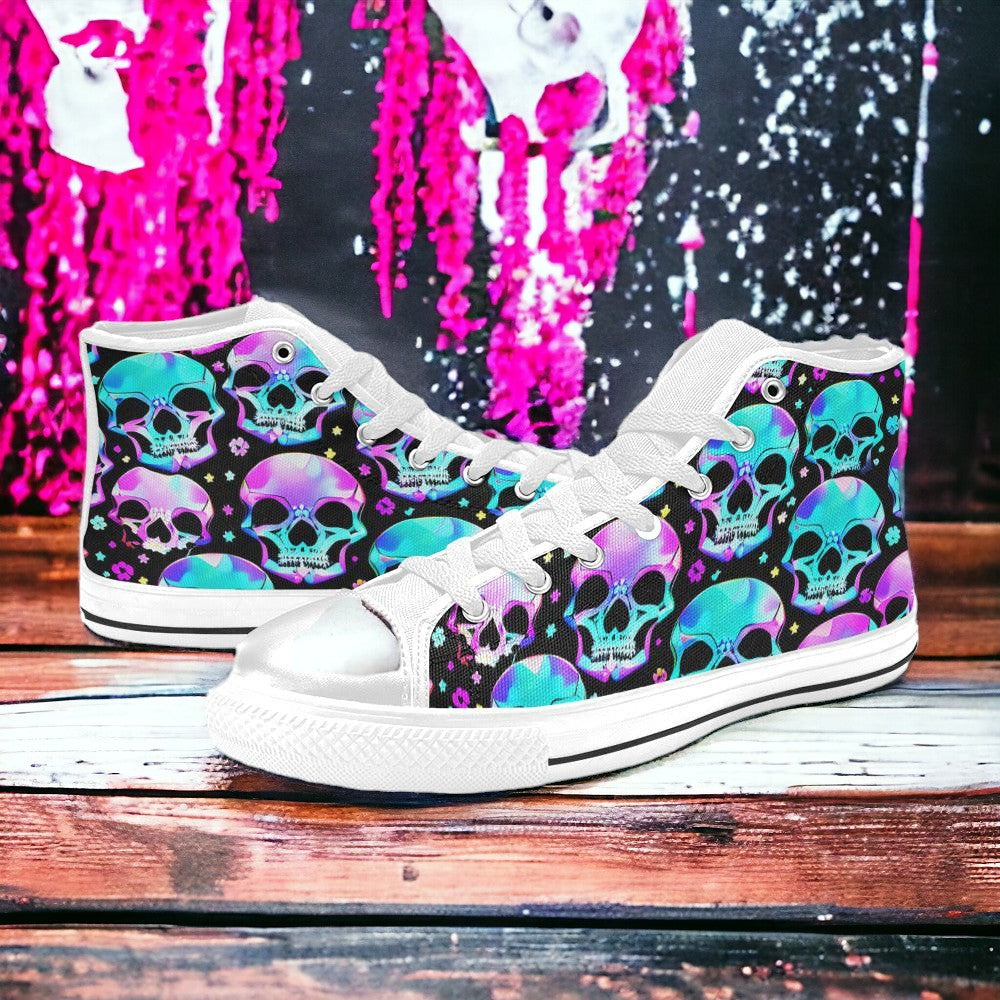 Cherry Blossom Green Emerald Wearable MEN Bold Art - Freaky Shoes | Custom Art Sneakers