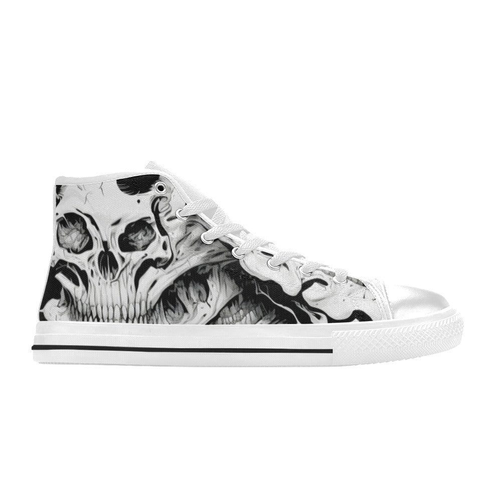 WOMEN'S Cc Horror Art High Top Canvas Dark Academia Custom Shoes