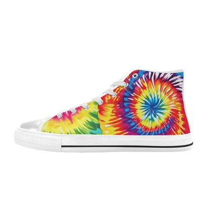 WOMEN'S Tie Dye Love High Top Canvas Grunge Custom Shoes
