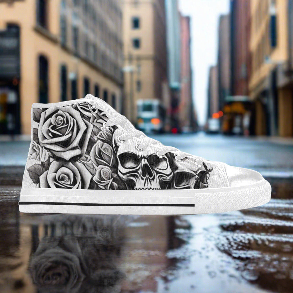 Wolf Red Gold Custom Bold Art - Freaky Shoes