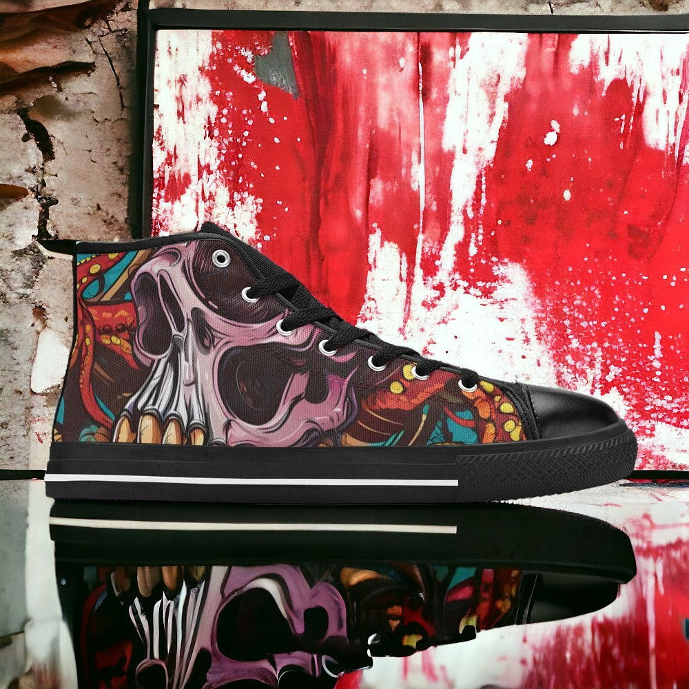 Koi Red Gold Vivid WOMEN Bold Art - Freaky Shoes | Custom Art Sneakers