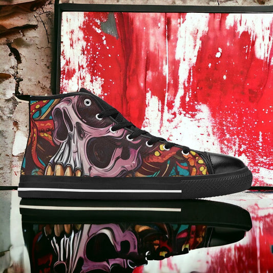 Koi Red Gold Vivid WOMEN Bold Art - Freaky Shoes | Custom Art Sneakers