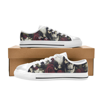 MEN'S Rose Skulls Dark Canvas Vivid Shoes