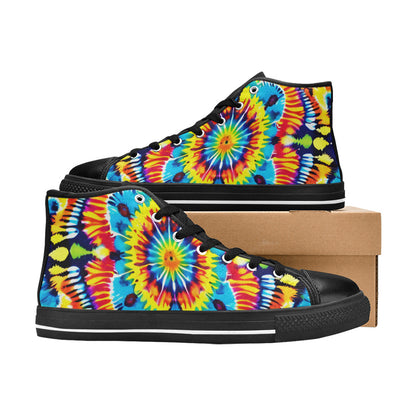 MEN'S Tie Dye Art Men’S High Top Canvas Dreamcore Custom Sneakers
