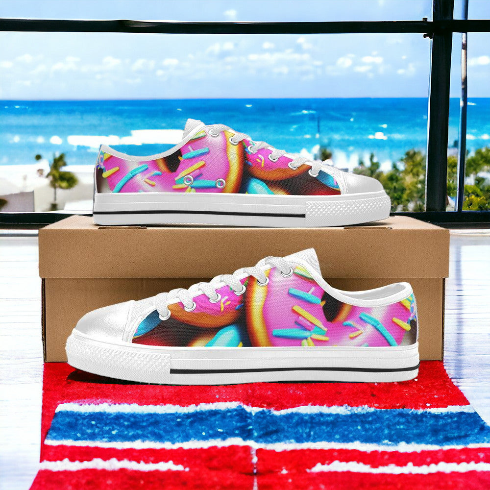 Koi Crimson Black Vivid WOMEN Bold Art - Freaky Shoes | Custom Art Sneakers