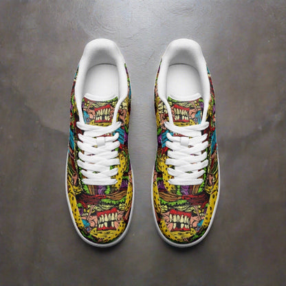 Celtic White Gold Wearable Bold Art - Freaky Shoes | Custom Art Sneakers