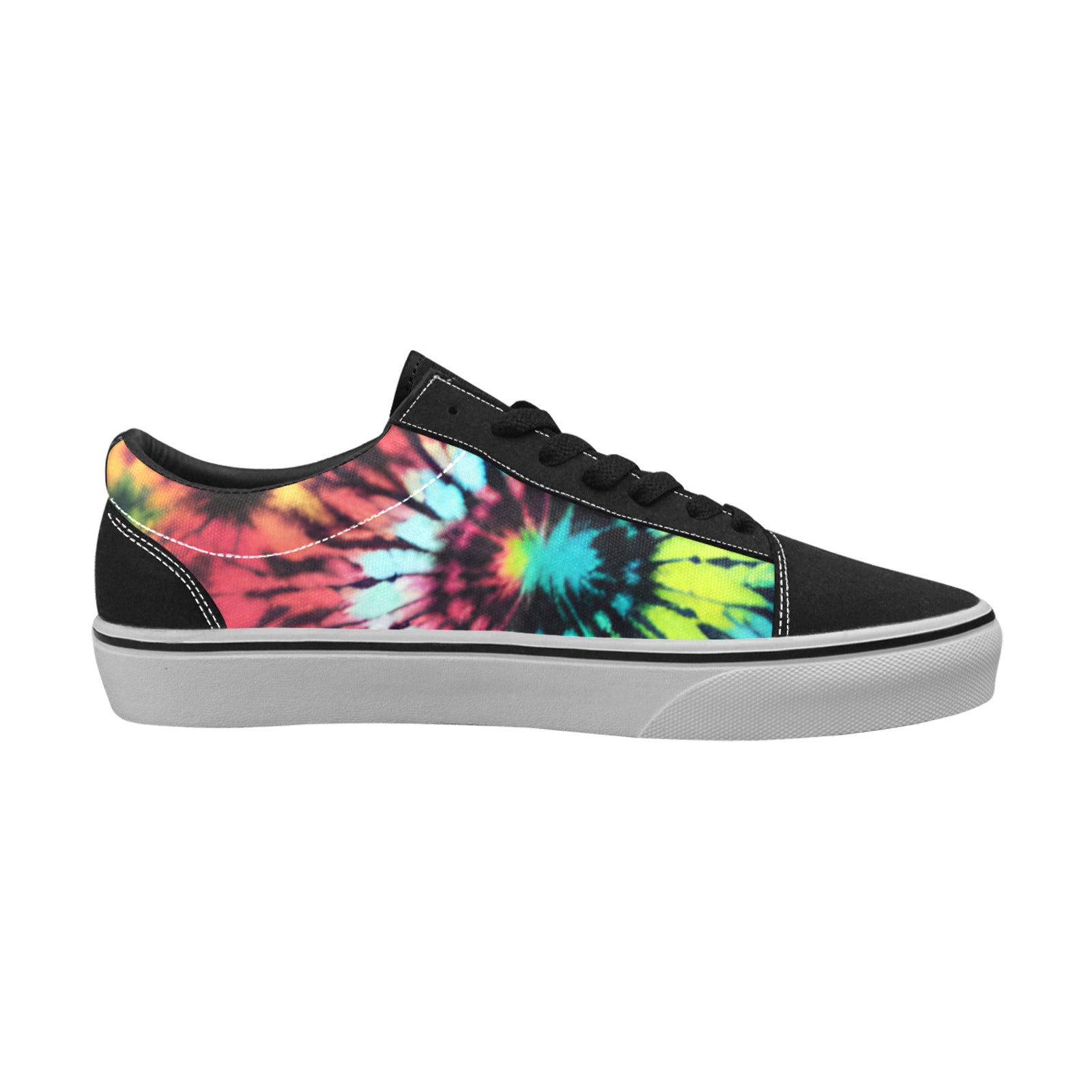 WOMEN'S Psychedelic Art Tie Dye Low Top Skateboarding Y2K Custom Shoes